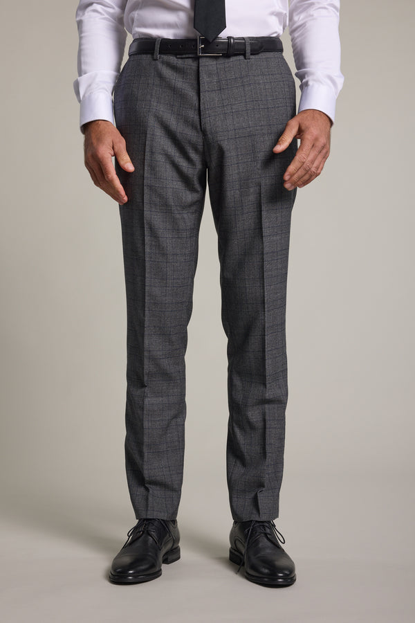 Barkers Vernon Check Suit Trouser in char marl, additional view