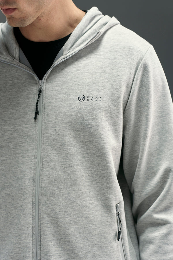 WearEver Altitude Hoody in grey marl, alternate view