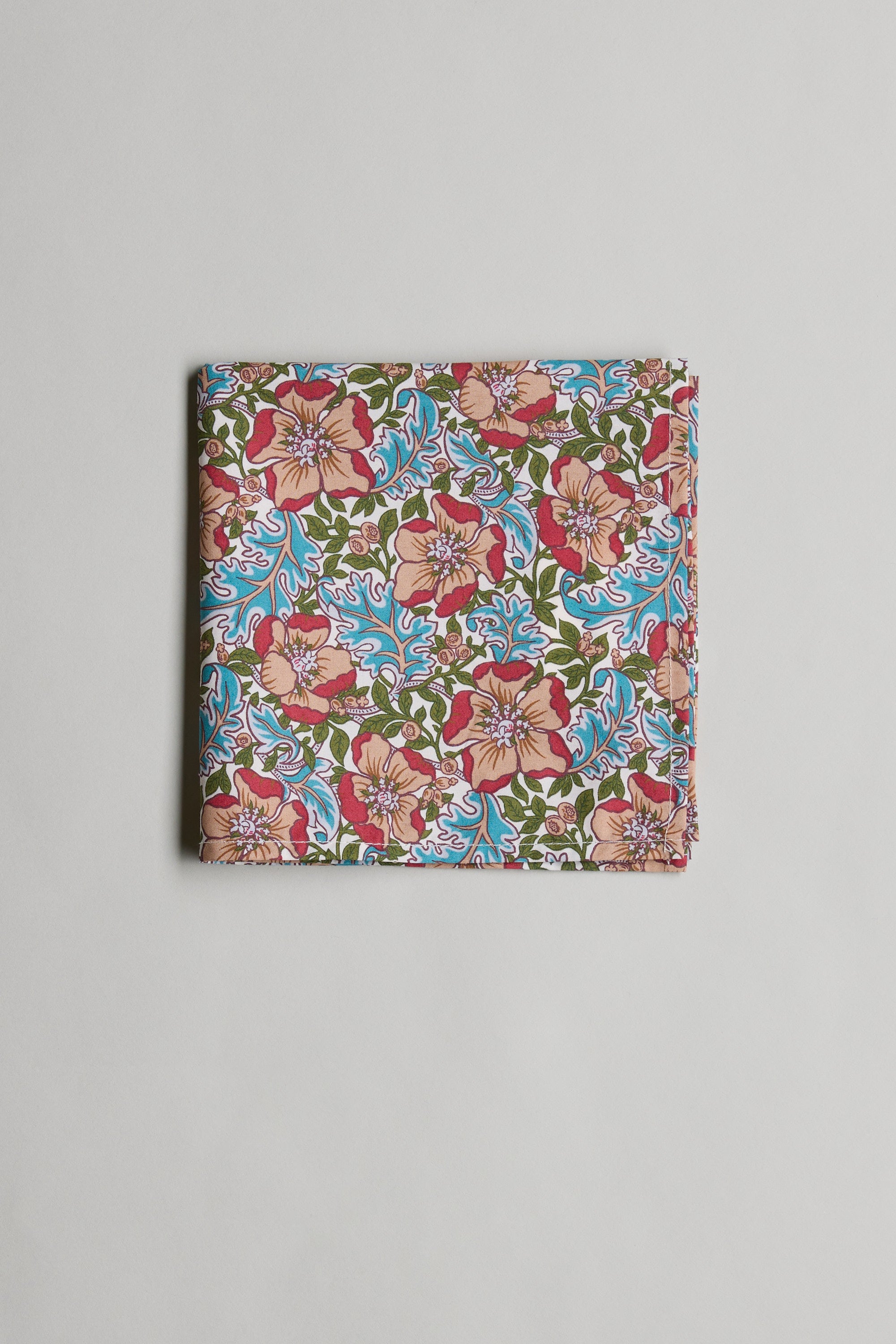 A folded Liberty Millie Francesca Pocket Square by Liberty on a plain light background.
