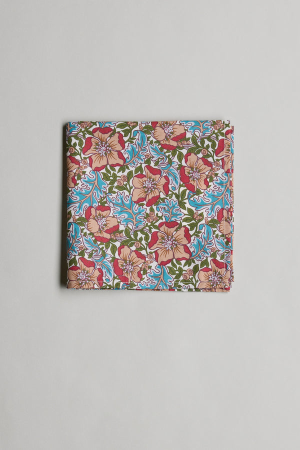 A folded Liberty Millie Francesca Pocket Square by Liberty on a plain light background.