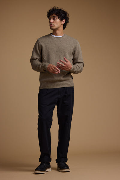 Barkers Wadley Twill Pant in black, relaxed fit