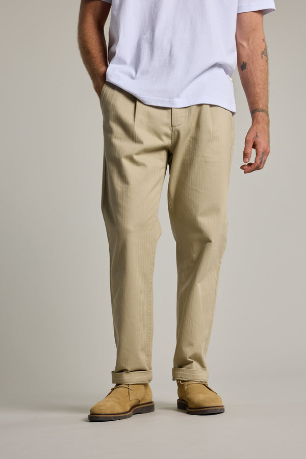 Barkers Wadley Twill Pant in stone, relaxed fit, additional view