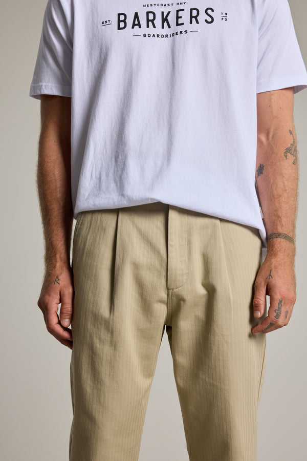 Barkers Wadley Twill Pant in stone, relaxed fit, additional view