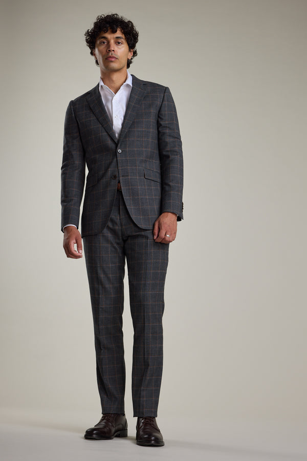 Barkers Lewood Check Suit Jacket in charcoal, merino wool, additional view