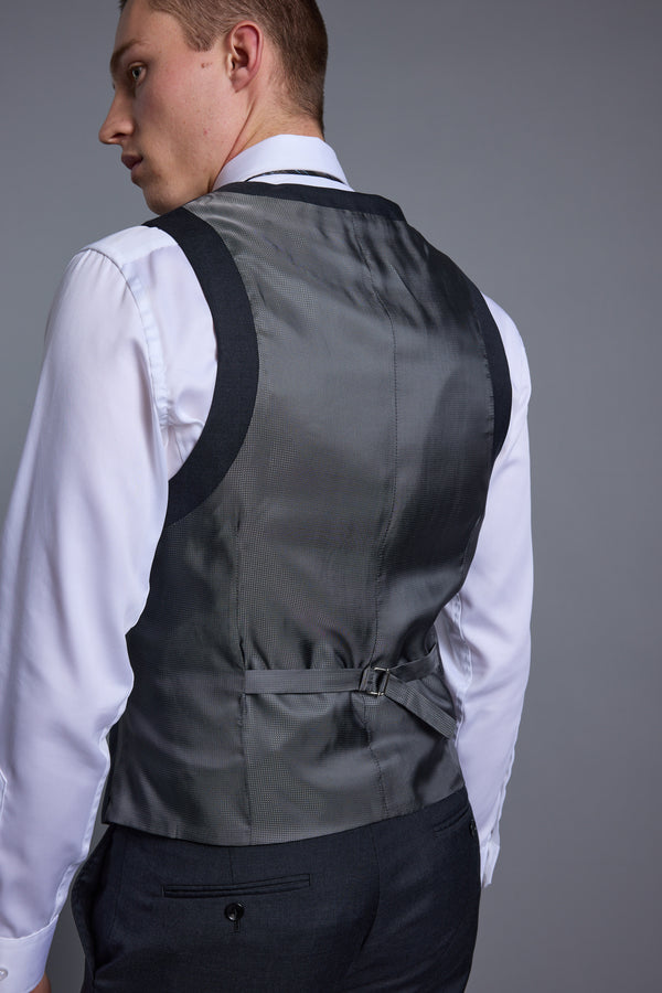 Barkers Mayfair ZQrx Waistcoat in charcoal, tailored fit, additional view