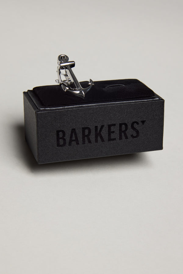 Barkers Anchor Tie Clip in silver
