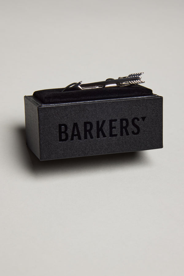 Barkers Arrow Tie Clip in silver