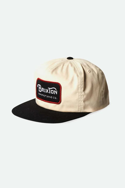 Brixton Grade HP Snap Back in off white, cotton