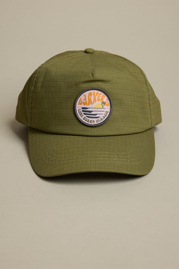 Barkers Longboard Cap in olive, alternate view