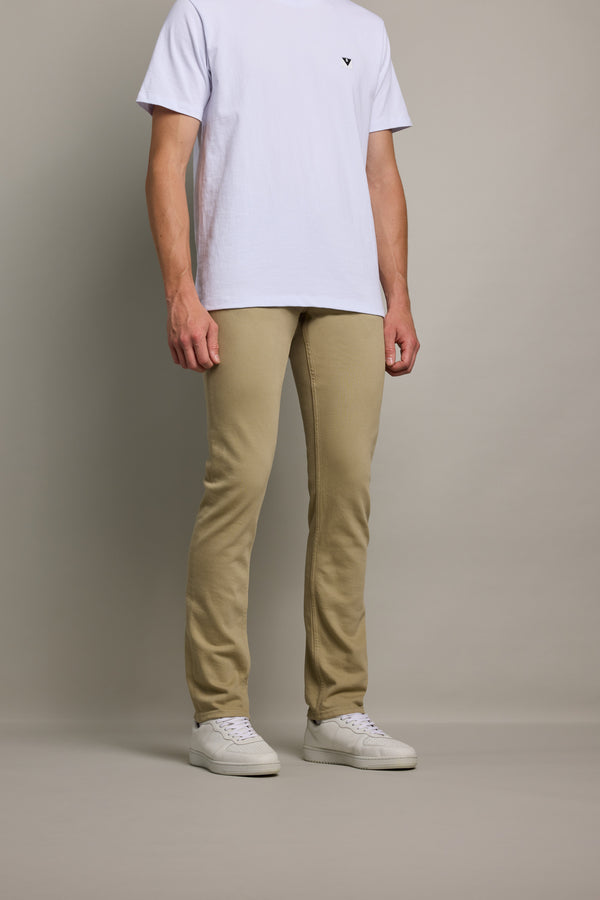 Barkers Rambler Slim Coloured Jean in taupe, alternate view