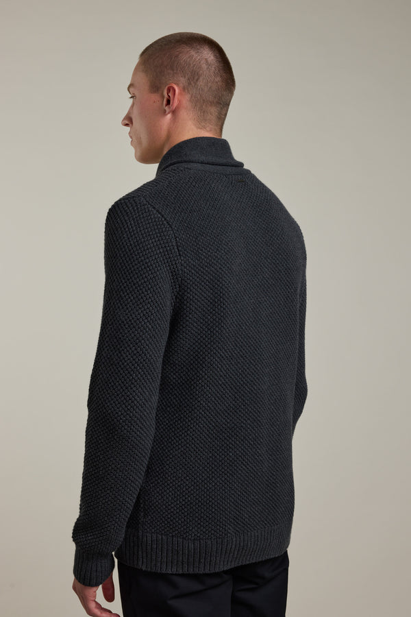 Barkers Brighton Cotton Shawl Pullover in grey marl, cotton, additional view
