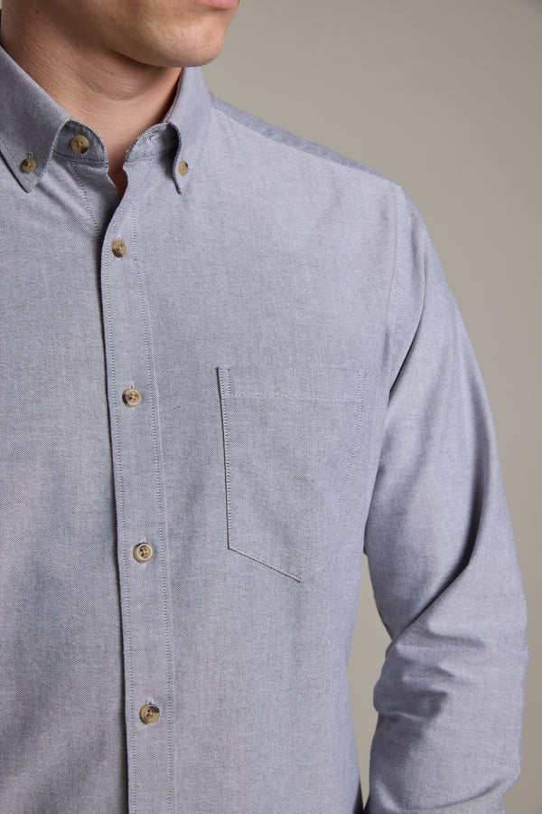 Barkers Thatcher Oxford Shirt in grey, tailored fit, additional view