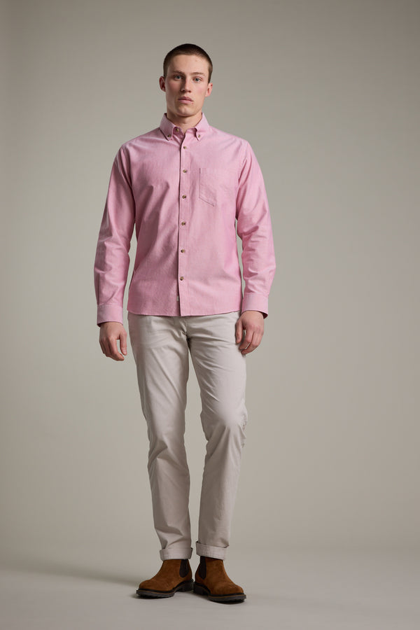 Barkers Thatcher Oxford Shirt in red, tailored fit