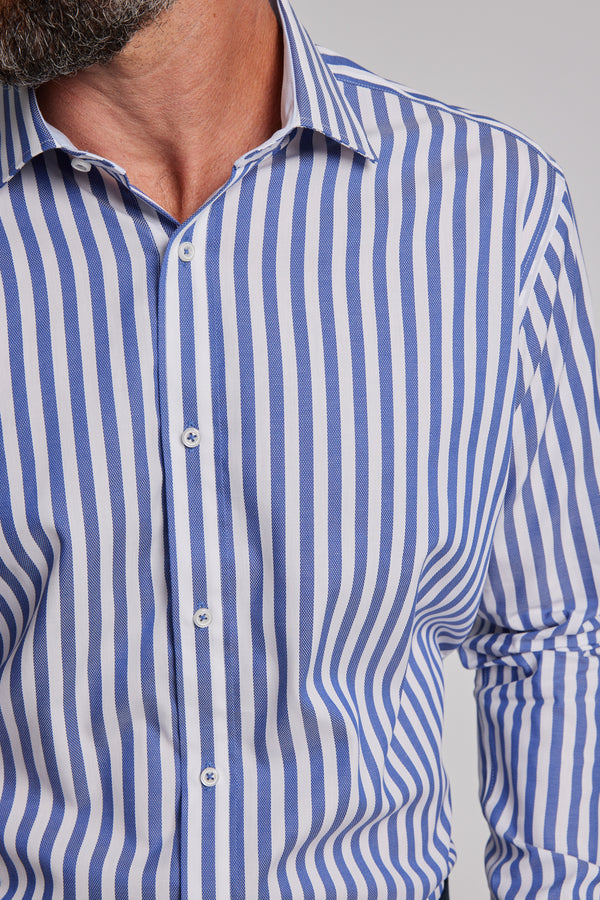 Barkers Midway Shirt in blue/white, tailored fit, additional view