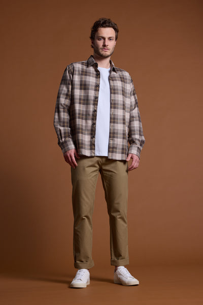 Barkers Jason Check Overshirt in natural