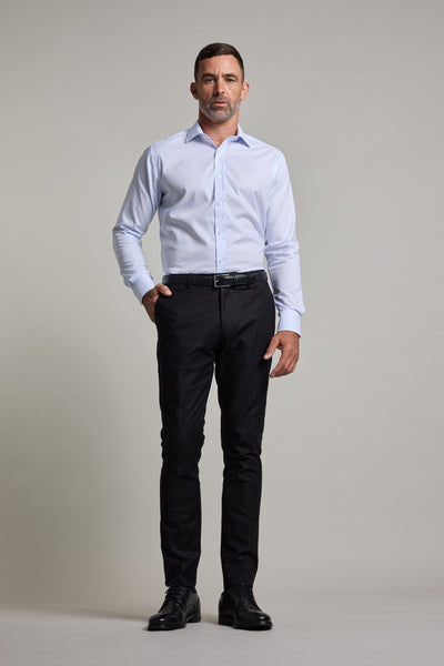 Barkers Penny Texture Business Shirt in white, tailored fit