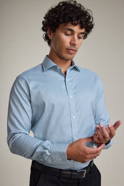 Barkers Zione Business Shirt in teal, tailored fit