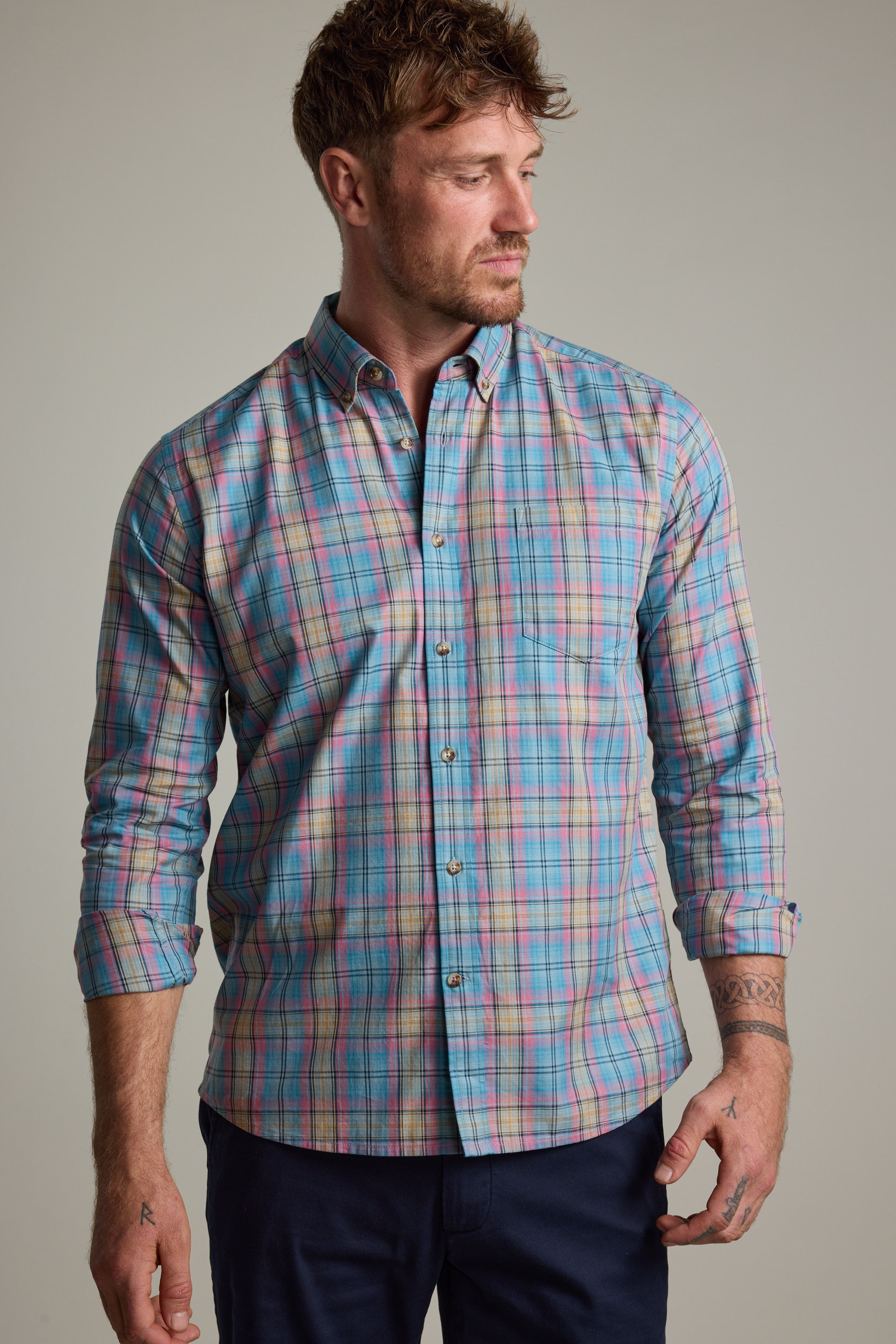 Barkers Hayne Check Shirt, tailored fit