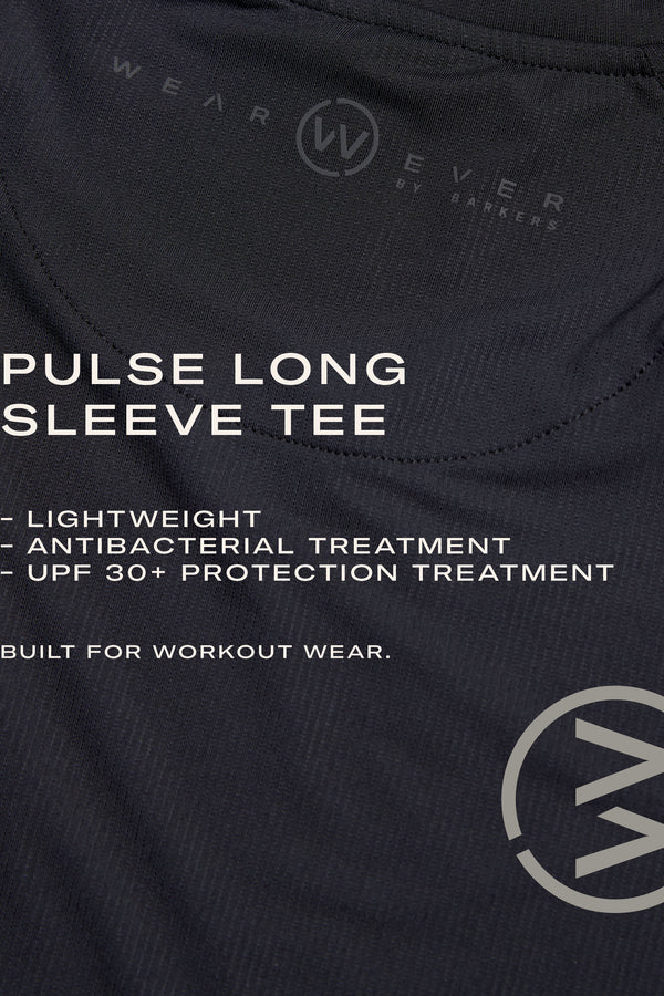 WearEver Pulse Long Sleeve Tee in black, alternate view