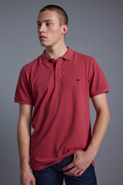 Barkers Regent Pique Polo in berry marl, regular fit