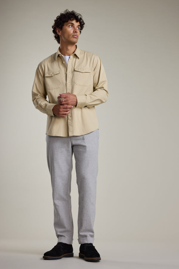 Barkers Chadwick Overshirt in cream, alternate view