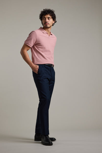 Barkers Winfield Textured Polo in dusty rose