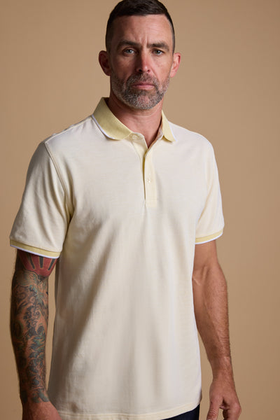 Barkers Birdie Pique Polo in yellow, cotton