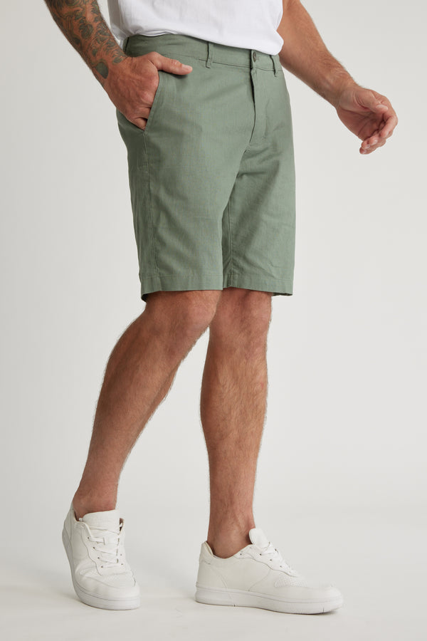 Barkers Marmont Linen Walk Short in green, additional view