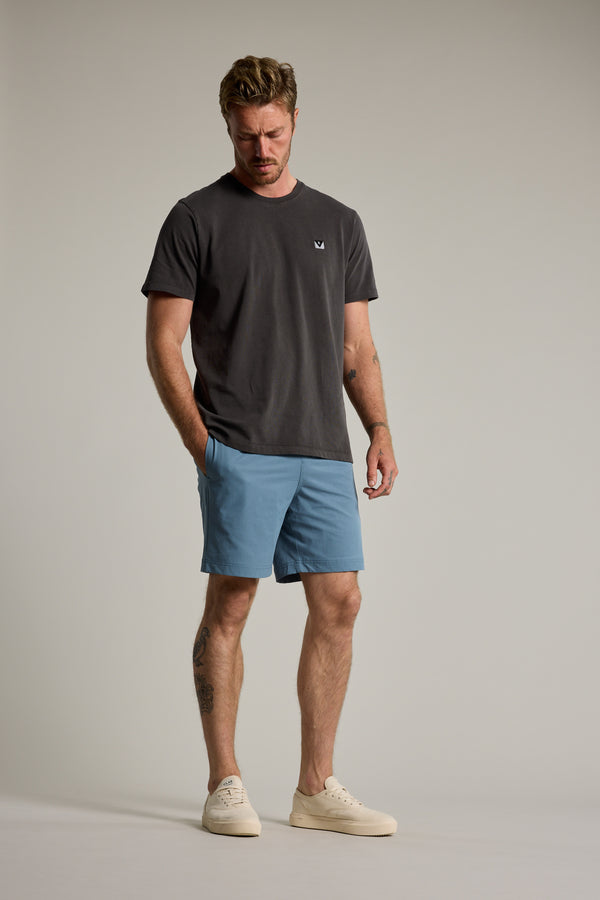 Barkers Davis Weekend Short in stone blue, additional view