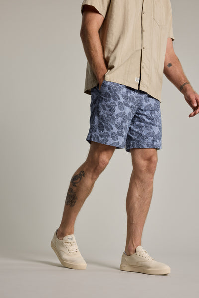 Barkers Jaired Print Short in chambray