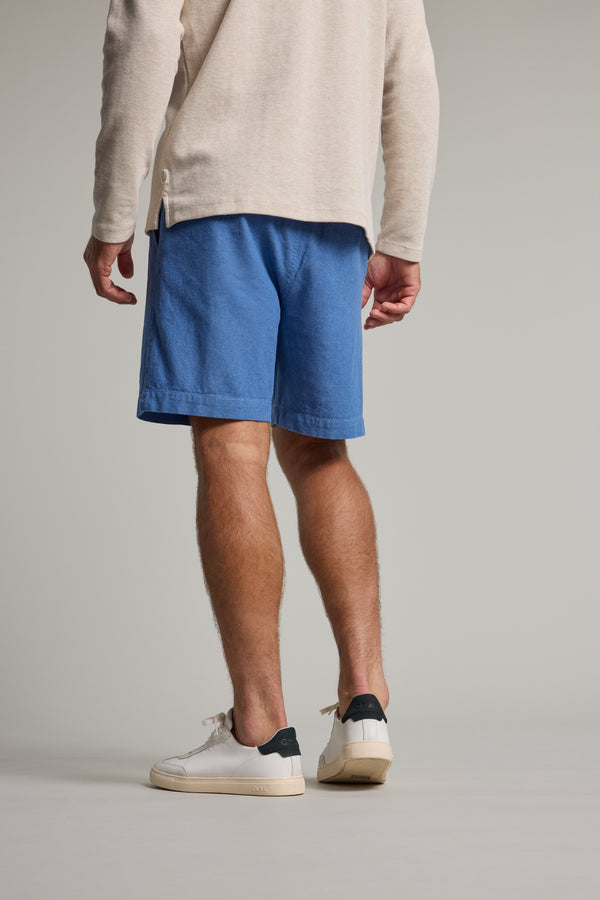 Barkers Barclay Linen Weekend Short in blue, additional view
