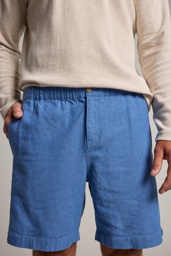 Barkers Barclay Linen Weekend Short in blue, additional view