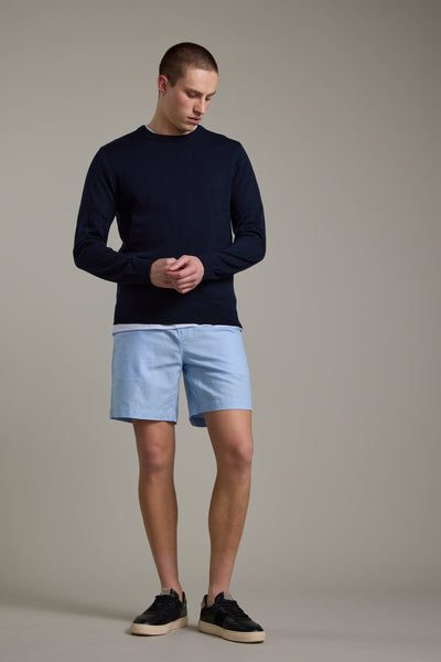 Barkers Jasper Linen Weekend Short in light blue, relaxed fit