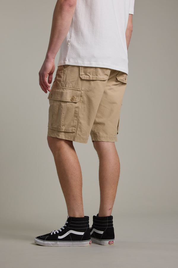 Barkers Astor Cargo Short in wheat, relaxed fit, additional view