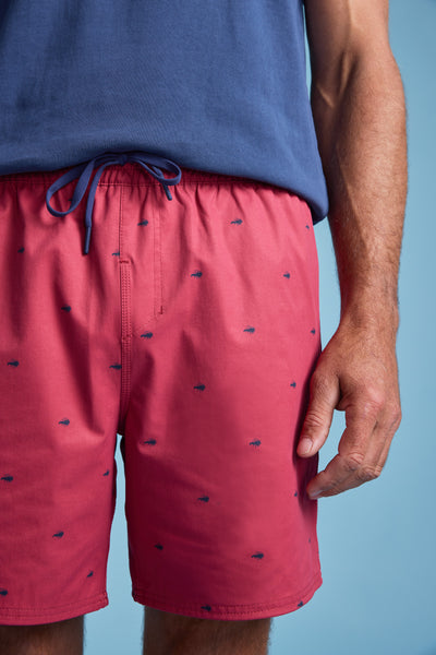 Barkers Crayfish Print Volley in berry