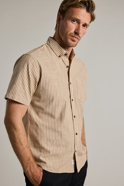 Barkers Jordyn Stripe Shirt in rust, regular fit