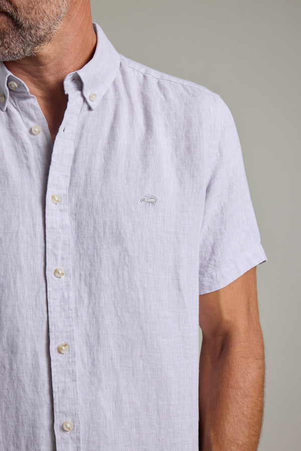Barkers Gentry Linen Shirt in silver, additional view