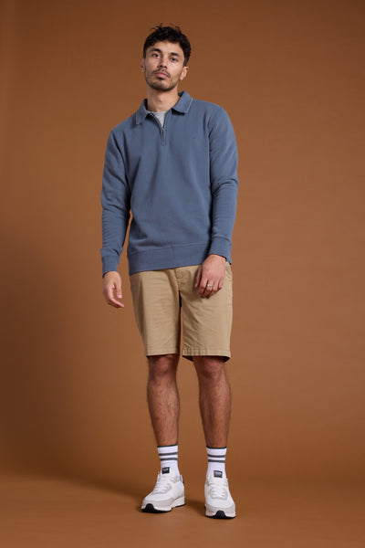 Barkers Harlow 1/4 Zip in slate, cotton