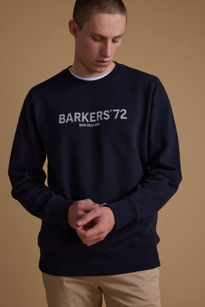 Barkers 1972 Crew in navy, cotton