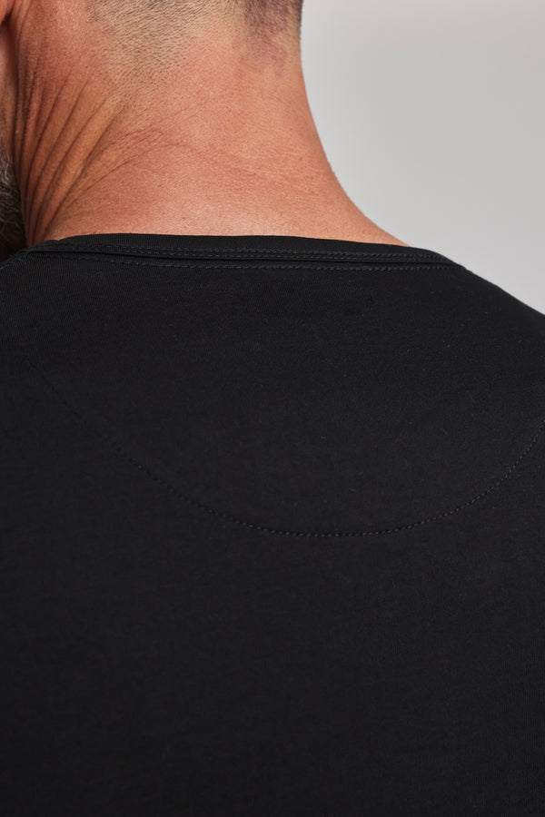 Barkers Linton Supima Tee in black, supima cotton, additional view