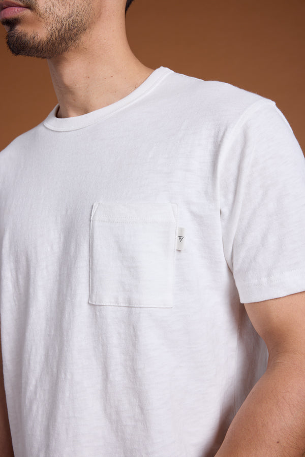Barkers Anderson Slub Tee in white, relaxed fit, additional view