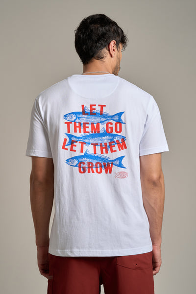 LegaSea Let Them Grow Print Tee in white, regular fit