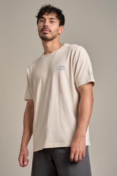 LegaSea Fish For The People Print Tee in ecru, regular fit