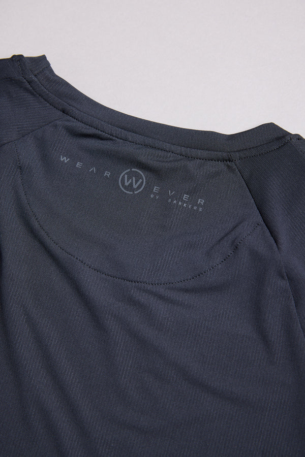 WearEver Pulse Long Sleeve Tee in black, lifestyle shot