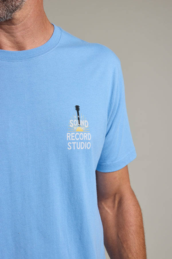 Barkers BMC Sound Sessions Print Tee in sky blue, regular fit, alternate view