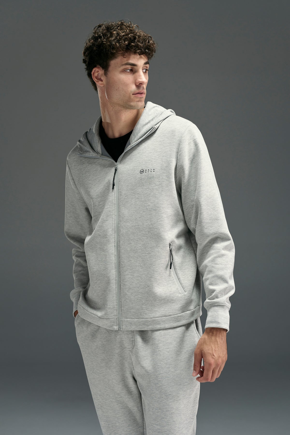 WearEver Altitude Hoody in grey marl, additional view