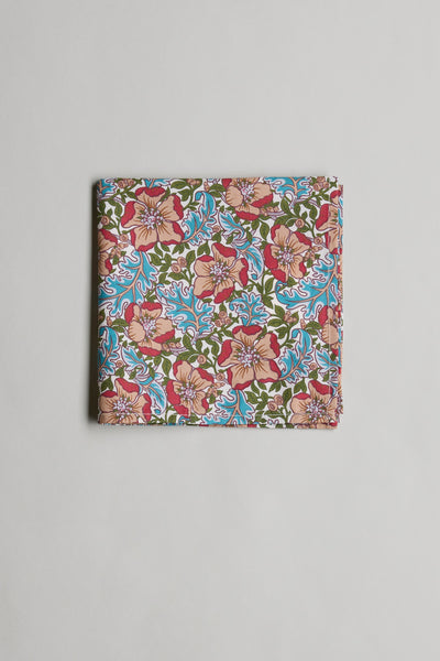 A folded Liberty Millie Francesca Pocket Square by Liberty on a plain light background.