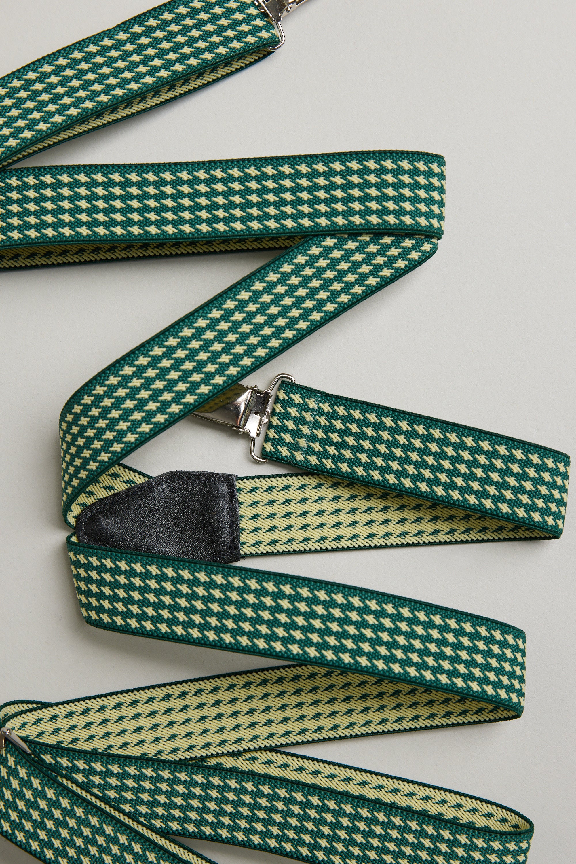 Parisian Geo Braces in green, additional view