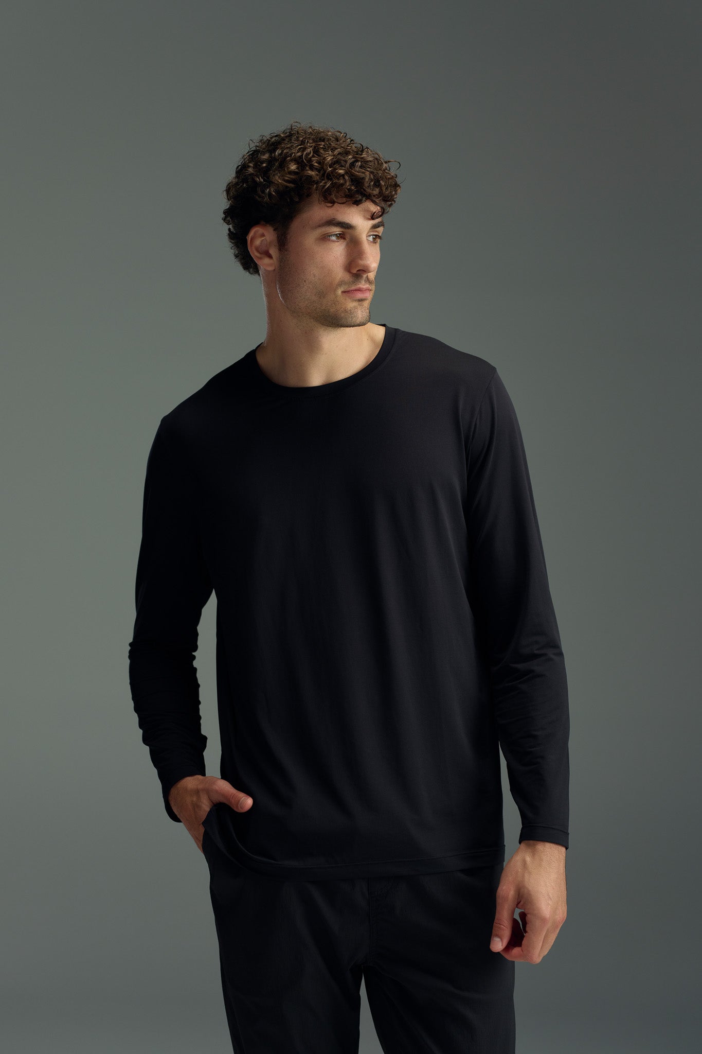 WearEver Pulse Long Sleeve Tee in black, additional view