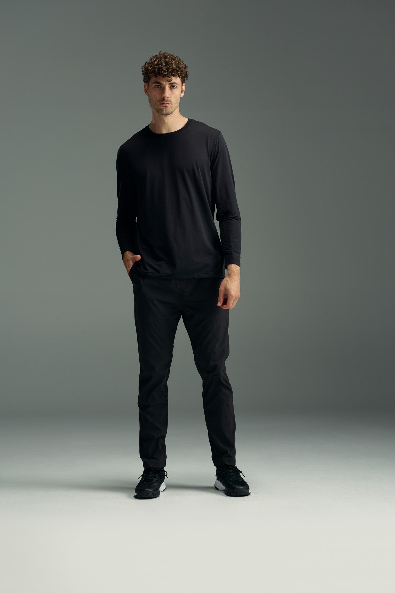 WearEver Pulse Long Sleeve Tee in black, additional view